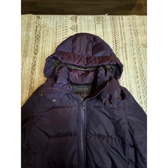 Coach Down Puffer Jacket Signature Lined Size Small - Picture 3 of 13